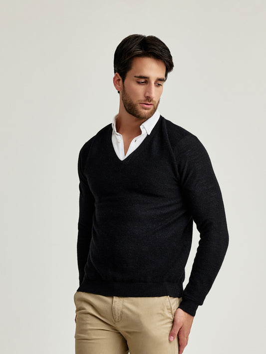 Satoru Sweater Baby Alpaca Color Black