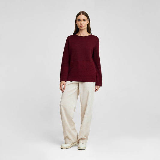 Whole Sweater Baby Alpaca Color Cherry