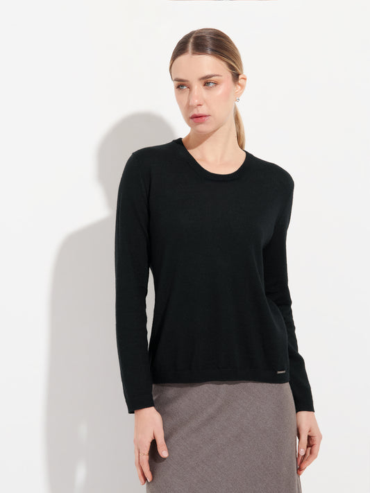 Anya Sweater Baby Alpaca Color Black