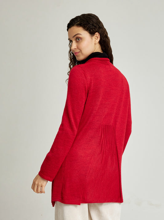 Kayla Cardigan Royal Alpaca Color Rosso