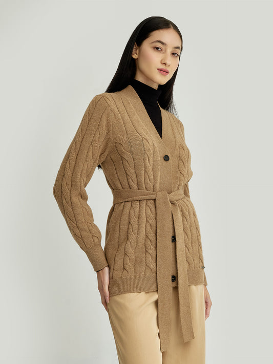 Yessica Cardigan Baby Alpaca Color Camel