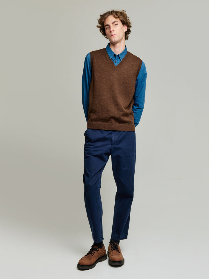 Abel Vest Alpaca Bebé Color Marrón