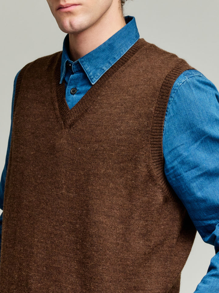 Abel Vest Alpaca Bebé Color Marrón