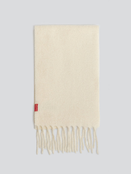 Yamileth Scarf Baby Alpaca & Wool Color Ecru
