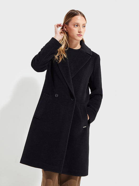 Yesenia Coat Baby Alpaca & Wool Color Black
