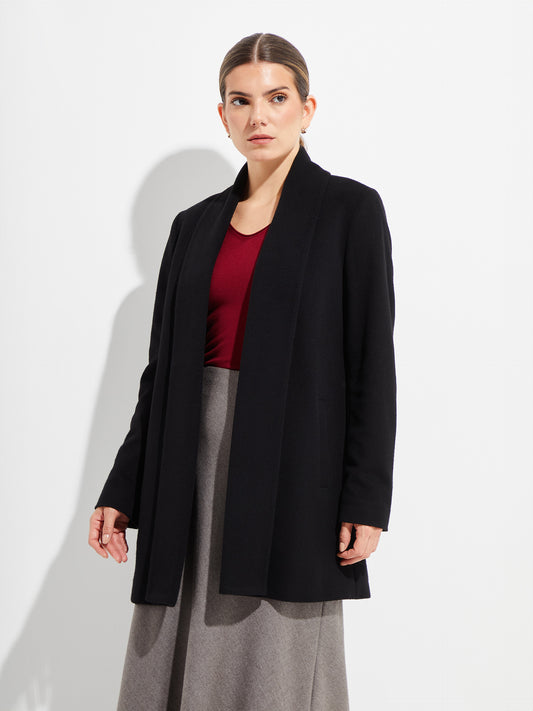 Short Swing Coat Vicuña Color Black
