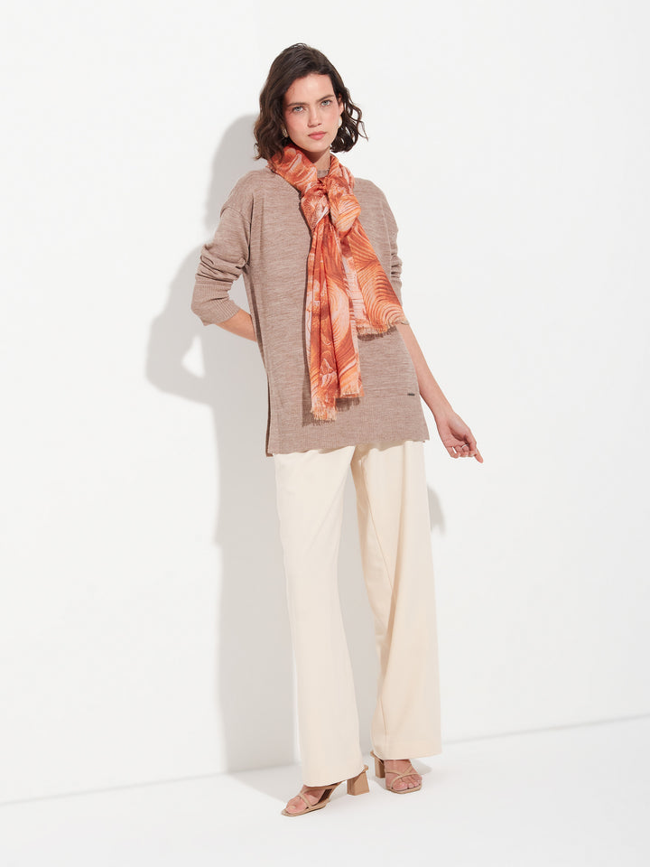 Zanone Shawl Baby Alpaca Color Orange