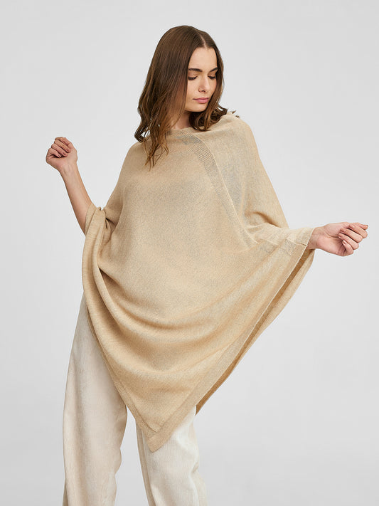 Almendra Poncho Baby Alpaca Color Nomad