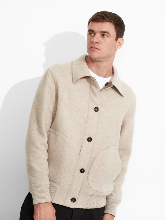 Zack Jacket Baby Alpaca Color Beige