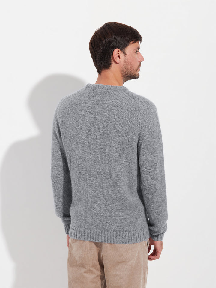 Arequipa Men's Sweater Baby Alpaca Color Grey