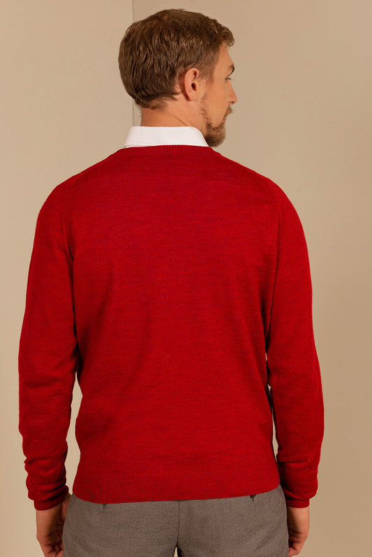 Theo Sweater Royal Alpaca Color Rosso