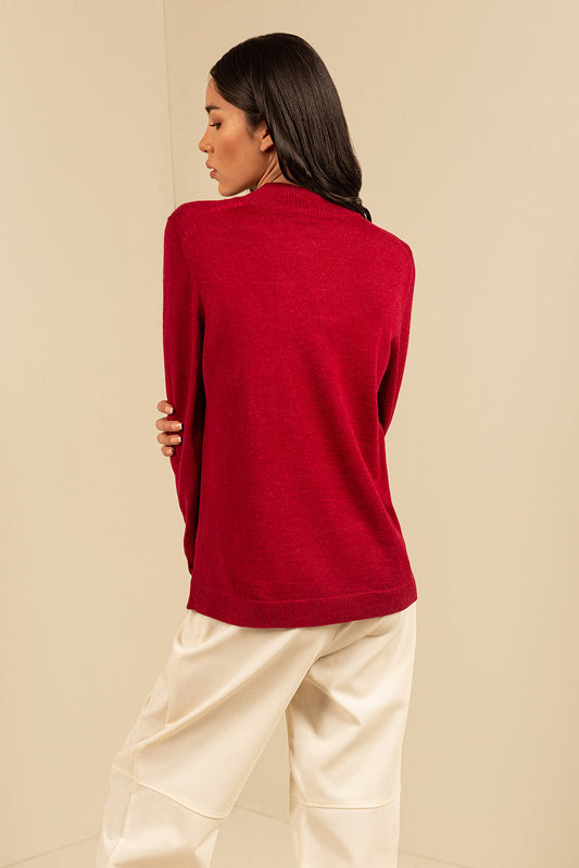 Anahi Sweater Baby Alpaca Color Rumba