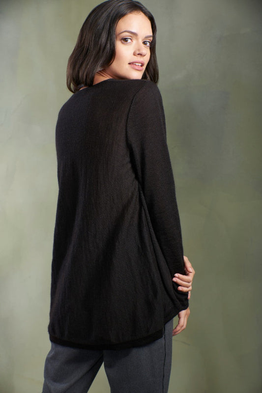Ballet Sweater Baby Alpaca Black Color Black