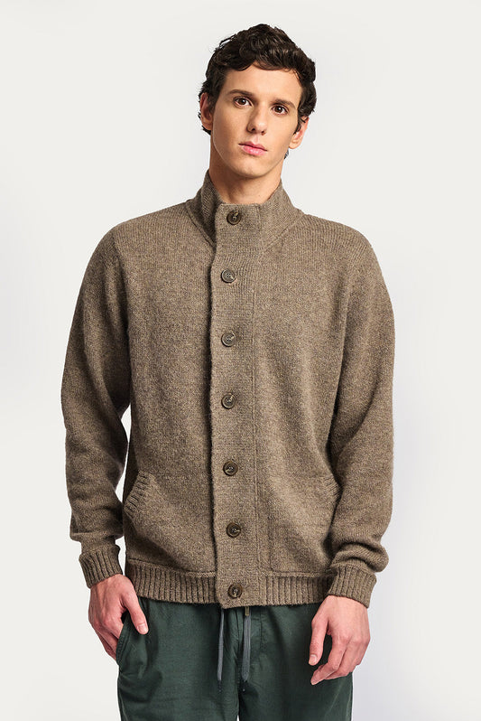 Walter Cardigan Baby Alpaca Color Sepia