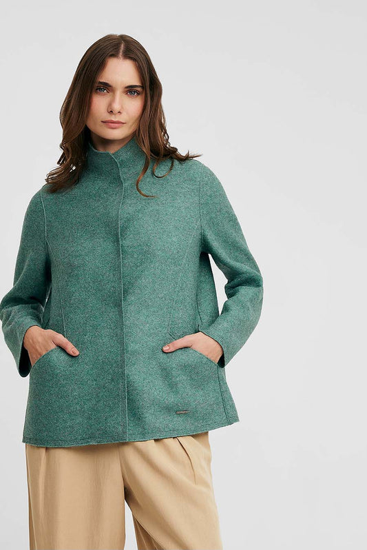 Weasly Coat Alpaca Color Green