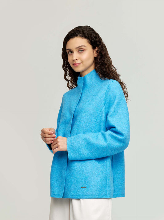 Weasly Coat Alpaca Color Turquoise