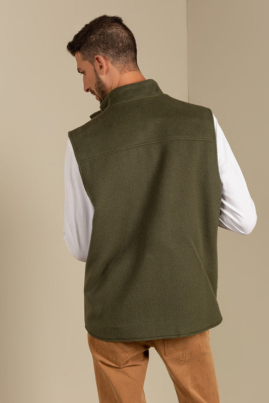 Chaleco Urs De Baby Alpaca Color Militar