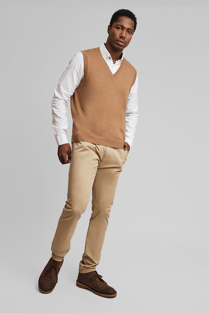 Chaleco Abel De Baby Alpaca Color Camel
