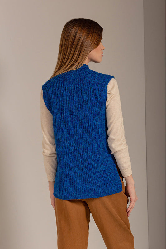 Umuck Vest Baby Alpaca Color Mykonos