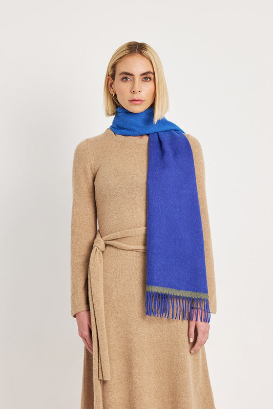 Wendell Scarf Baby Alpaca Color Blue
