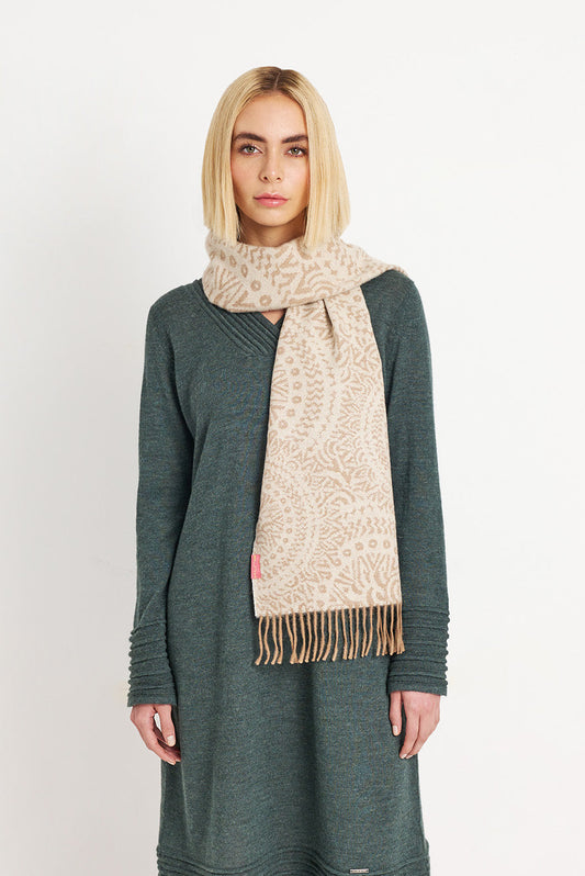 Wine Scarf Baby Alpaca Color Beige