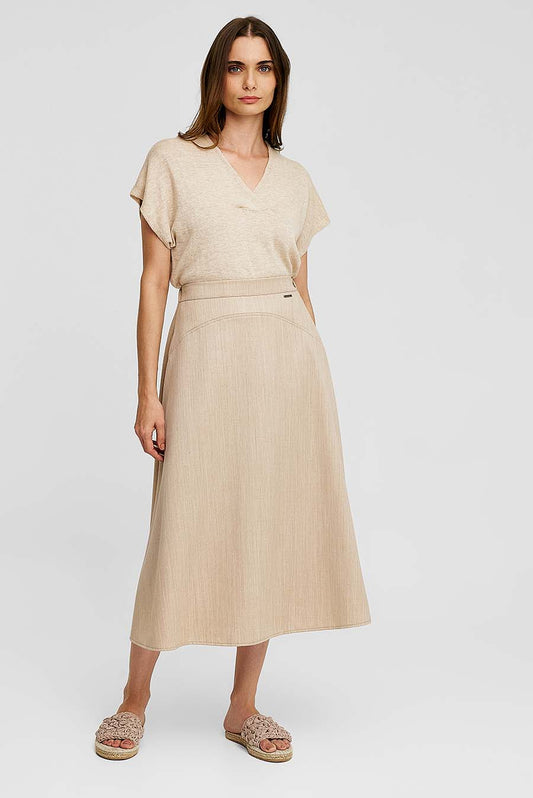 Woven Skirt Wool & Baby Alpaca Color Beige