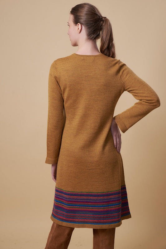 Taupa Dress Baby Alpaca Color Senape