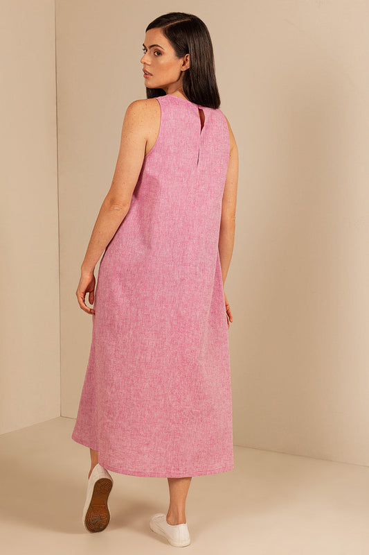 Ucina Dress Linen & Cotton Color Red