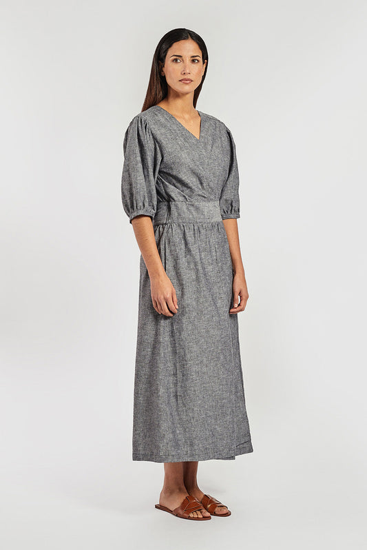 Valeriana Dress Linen Color Black