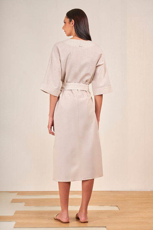 Varadero Dress Linen & Cotton Color Beige