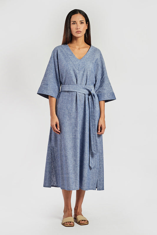 Varadero Dress Linen Color Denim