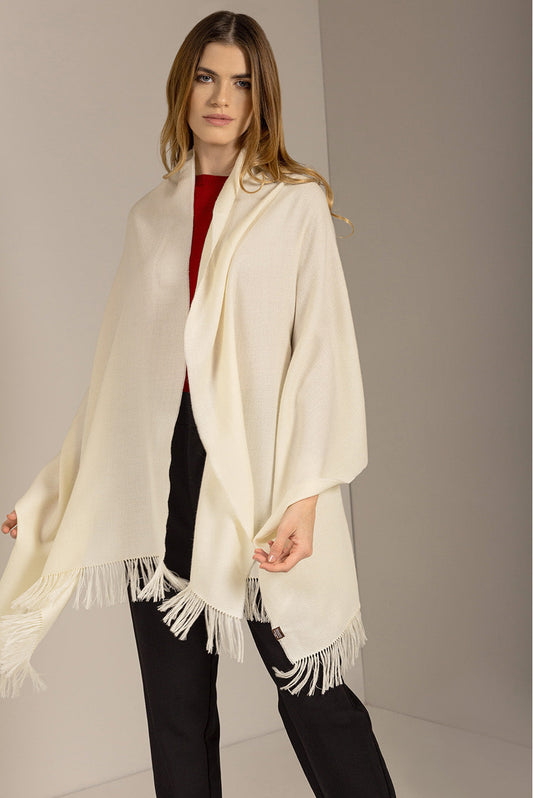 Jee Shawl Royal Alpaca Color Ecru