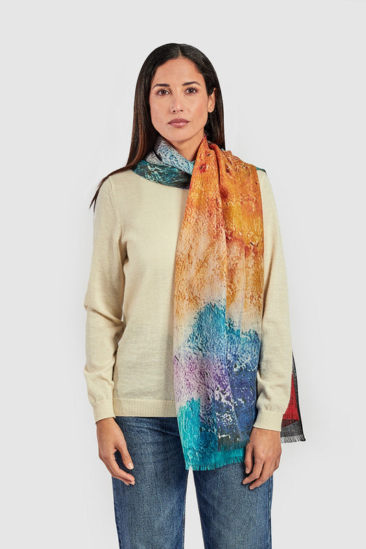 Mensaje Del Color Shawl Baby Alpaca Color Multicolor