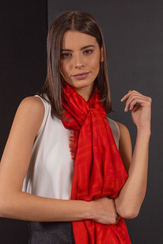 Bruselas Shawl Royal Alpaca & Silk Color Naranja
