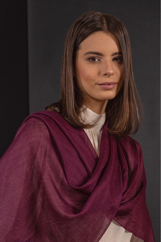 Borisette - Royal Alpaca & Silk Shawl Royal Alpaca & Silk Color Burdeos