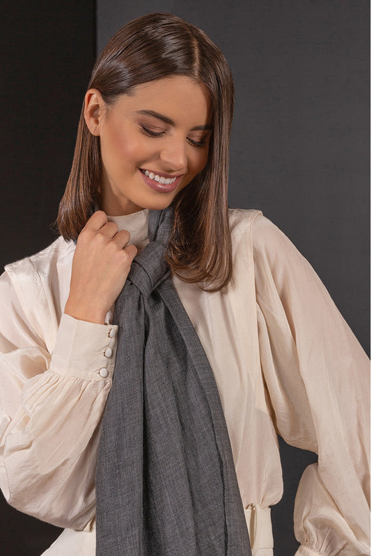 Borisette - Royal Alpaca & Silk Shawl Royal Alpaca & Silk Color Grey