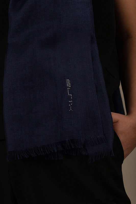 Bari Shawl Royal Alpaca & Silk Color Navy