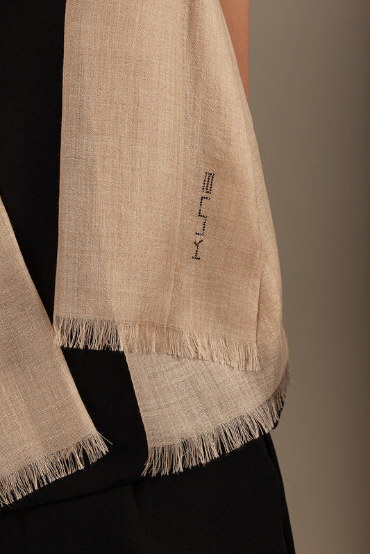 Bari Shawl Royal Alpaca & Silk Color Beige