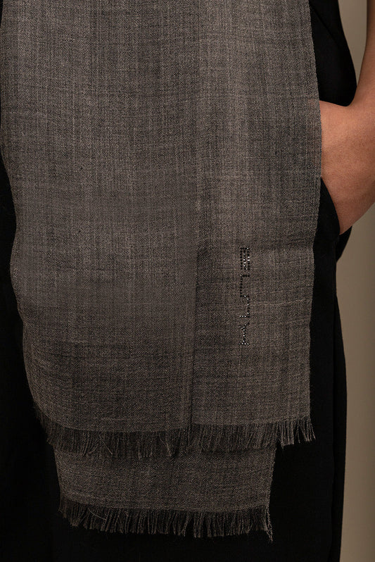 Bari Shawl Royal Alpaca & Silk Color Grey