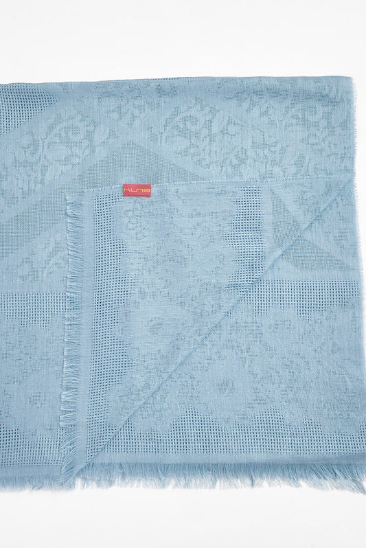 Mantón Varsallo Baby Alpaca Color Azul Bebé