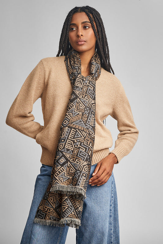 Westlife Mantoncillo Baby Alpaca Color Negro&Camel