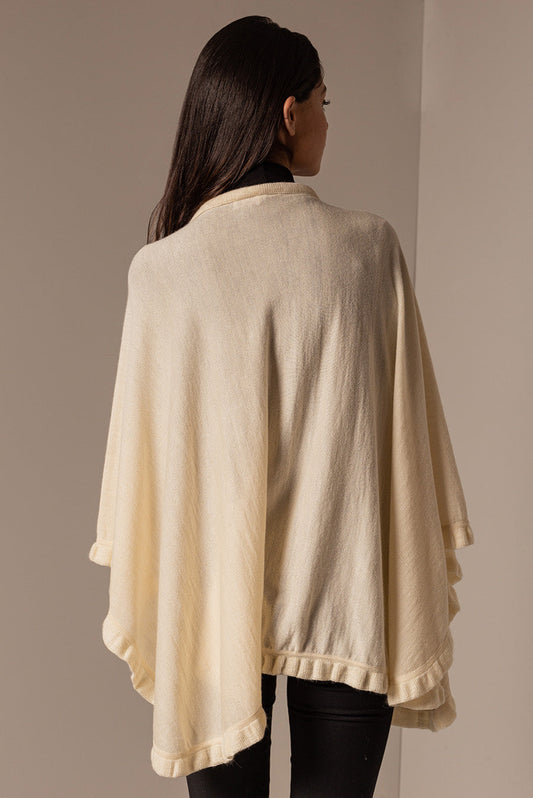 Bromelia Poncho Alpaca 16 Color Ecru