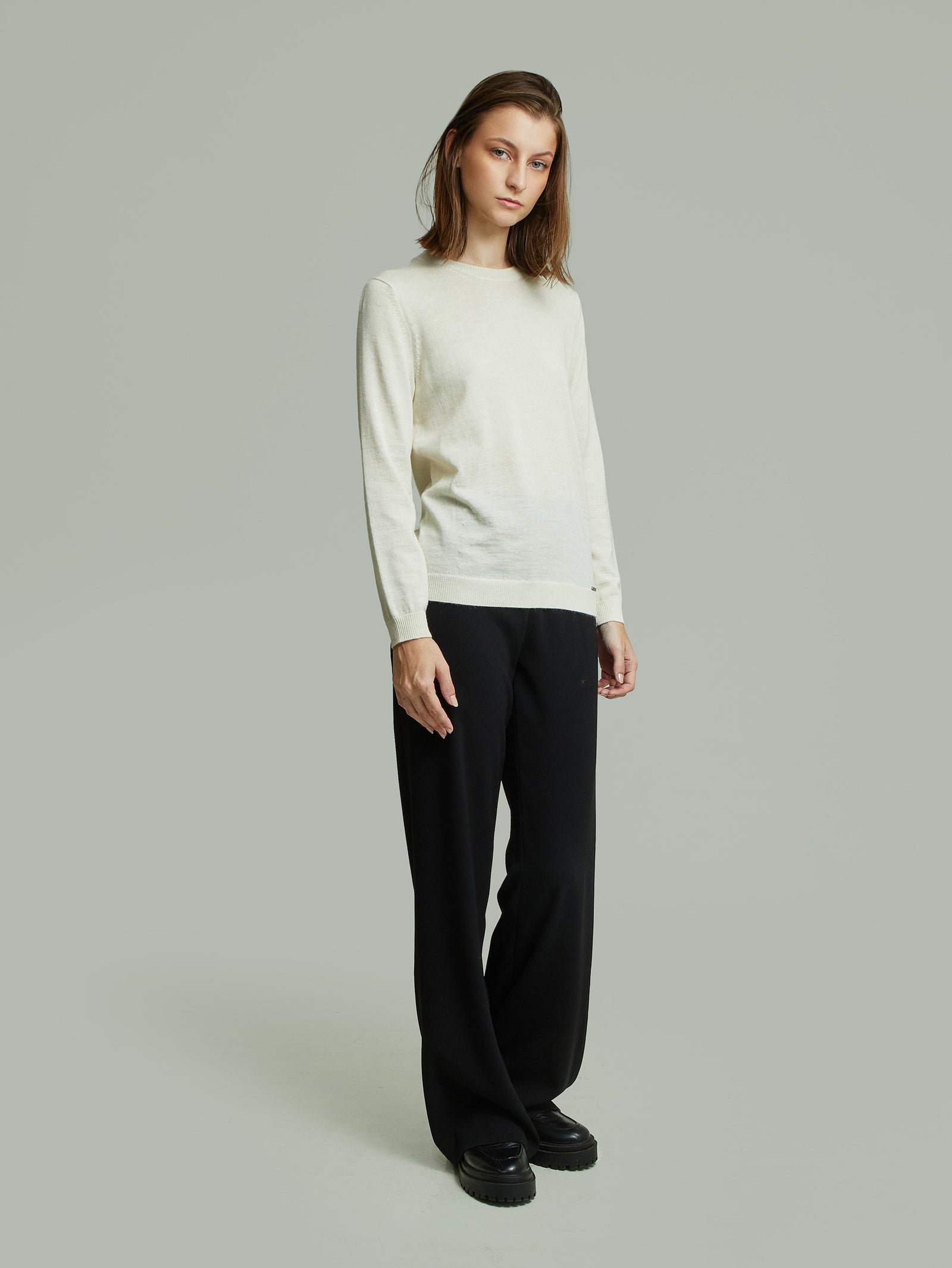 Alexia Sweater Baby Alpaca Color Ecru