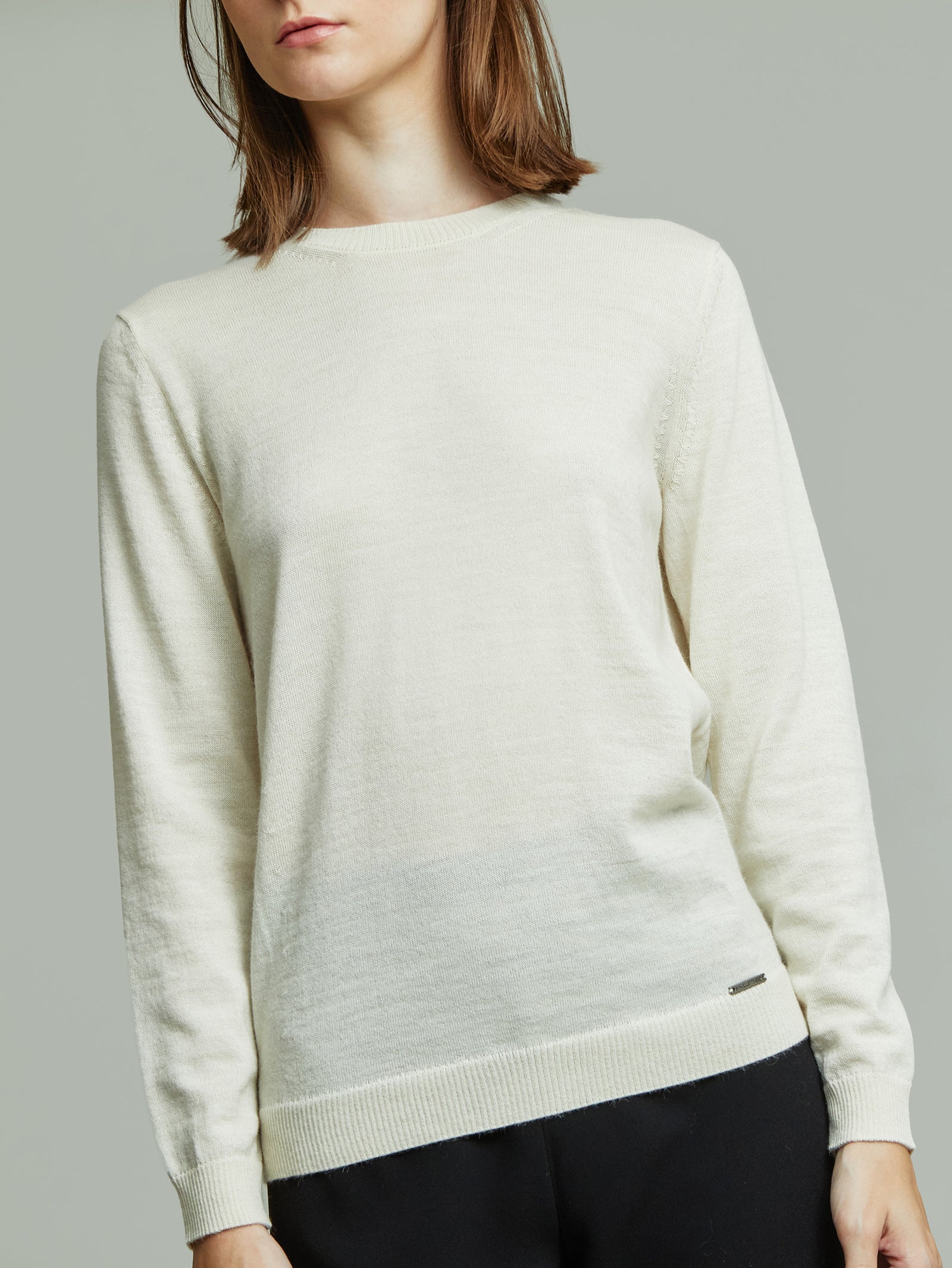 Alexia Sweater Baby Alpaca Color Ecru