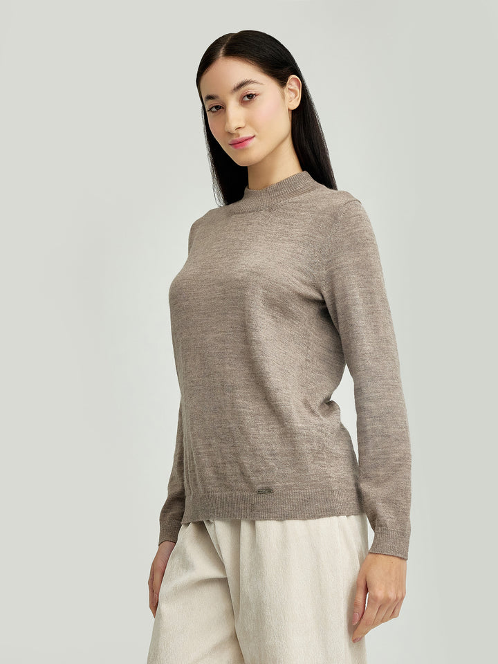 Suéter Anahi de alpaca bebé color beige