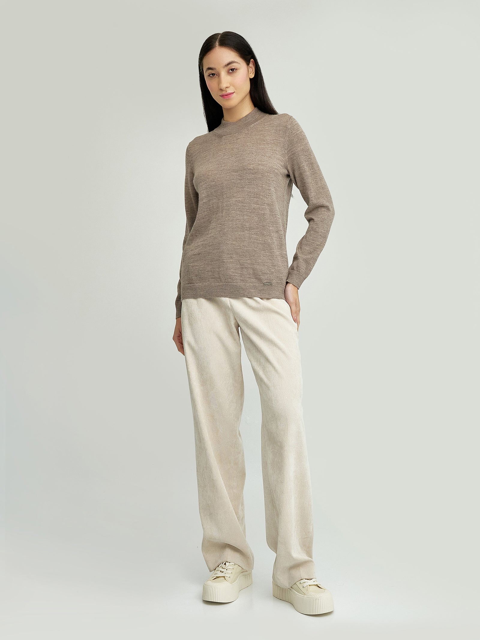 Anahi Sweater Baby Alpaca Color Beige