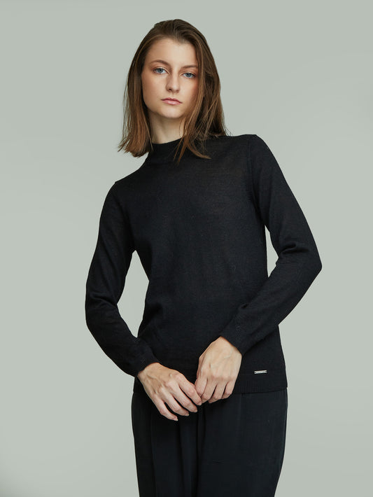 Anahi Sweater Baby Alpaca Color Black
