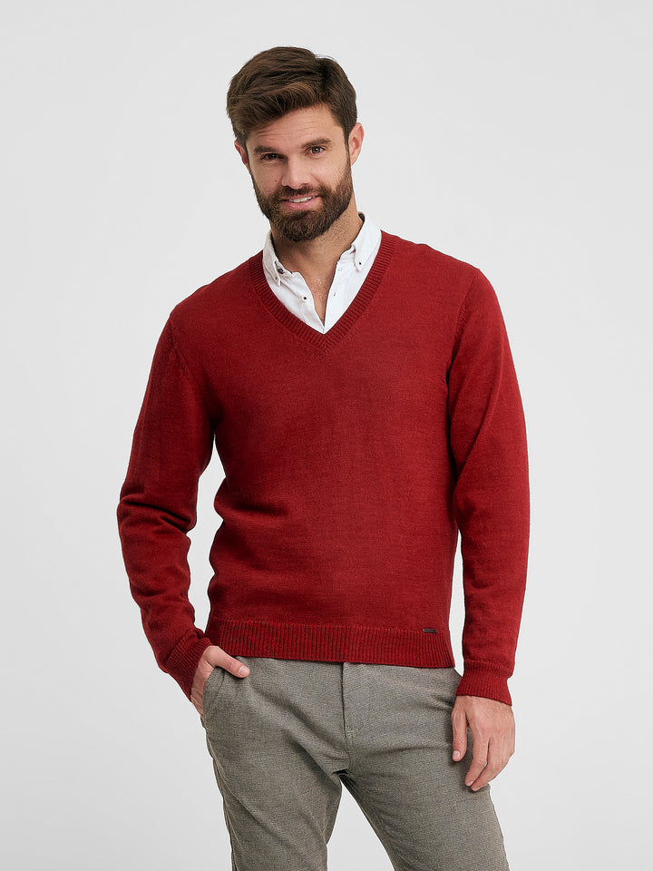 Suéter Alan De Baby Alpaca Color Vermouth