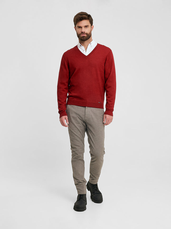 Suéter Alan De Baby Alpaca Color Vermouth