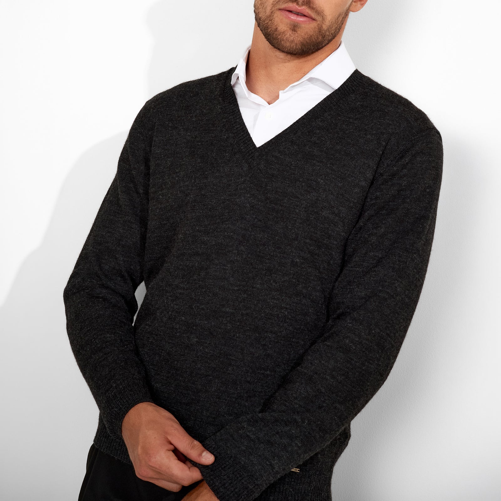 Alan Sweater Baby Alpaca Color Grey